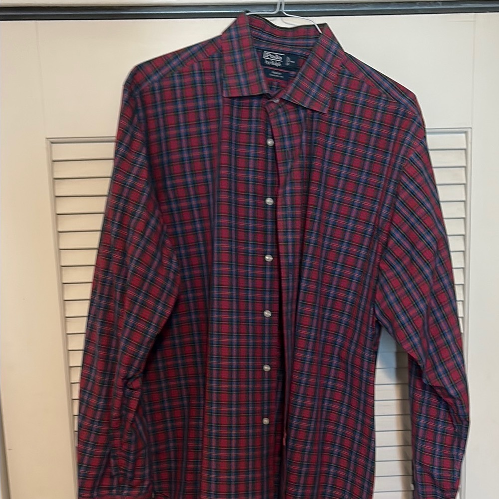 Classic Red and Blue Plaid Men's Shirt